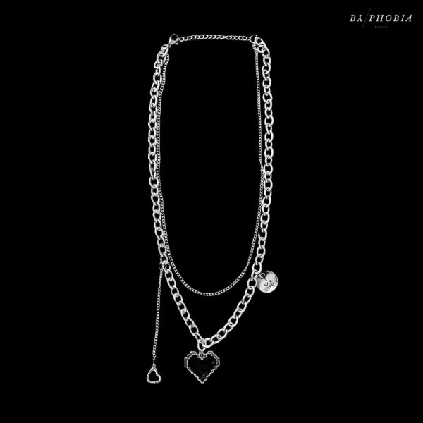 Collar Doble Corazòn Pixel - Imagen 2