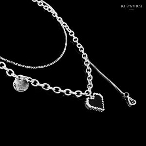 Collar Doble Corazòn Pixel