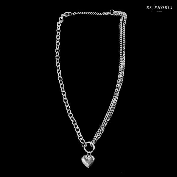 Collar Corazon doble cadena - Imagen 2