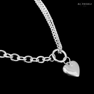 Collar Corazon doble cadena