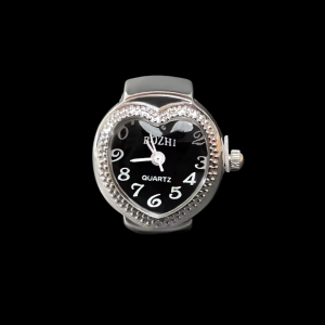 Reloj magico corazon negro