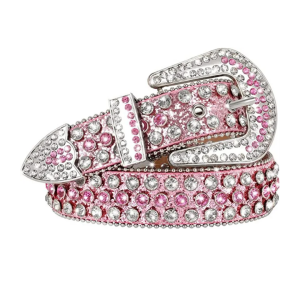 CINTURON CRISTALES ROSADOS