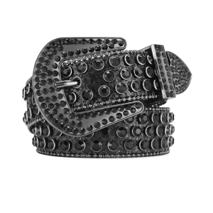 CINTURON CRISTALES NEGROS