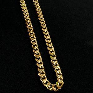 Cadena cubana dorada 10mm